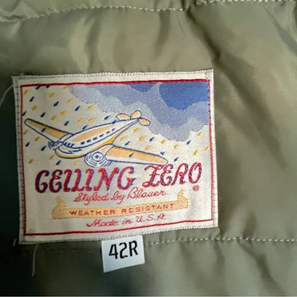 Ceiling Zero 7000R Blauer Mens 42R Trench Rain Jacket Coat Vintage Military
